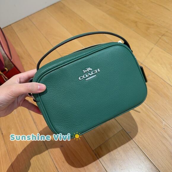 NWT COACH Mini Jamie Camera Crossbody Bag CQ875 Silver/Shamrock